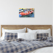 acrylboot op het zee schilderen canvas afdruk (Insitu (Slaapkamer))