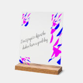 Acrylbord met standaard acryl bord (Hoek)