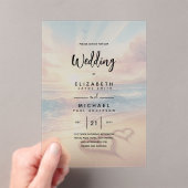 ACRYLBRUILOFT Nodig Tropisch Strand Zonsondergang  Acryl Uitnodigingen (Insitu (Draagbaar))