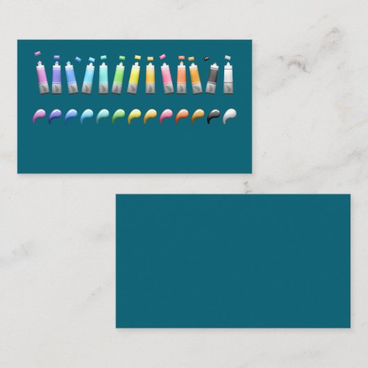 Acrylbuizen van verf Visitekaartje (Voorkant / Achterkant)