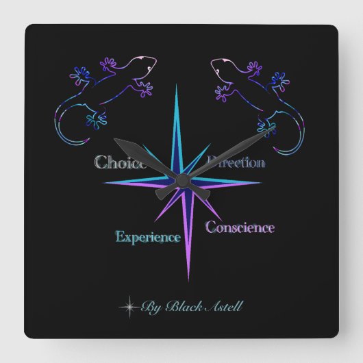 Acrylc klok Everyday symbols (Voorkant)