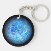 Acrylcirkel Calm Tide Fluid Art Sleutelhanger (Achterkant)