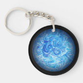 Acrylcirkel Calm Tide Fluid Art Sleutelhanger (Voorkant)