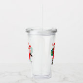 Acrylcylinder met kerstman acryl drinkbeker (Rechts)