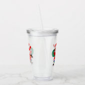 Acrylcylinder met kerstman acryl drinkbeker (Links)