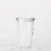 Acrylcylinder | Zoete Kers Strik Schattig Acryl Drinkbeker (Rechts)