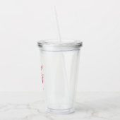Acrylcylinder | Zoete Kers Strik Schattig Acryl Drinkbeker (Links)