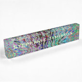 Acryldesk-naamplaat, Retro Abstract Naambordje