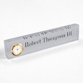 Acryldesk Name Bord in Bombay Grey Naambordje