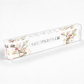 Acryldesk Name Bord Whimsy Birds Naambordje