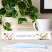 Acryldesk Name Bord Whimsy Birds Naambordje