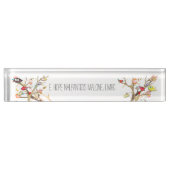 Acryldesk Name Bord Whimsy Birds Naambordje (Voorkant)