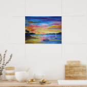 Acryldop met scripts poster (Keuken)