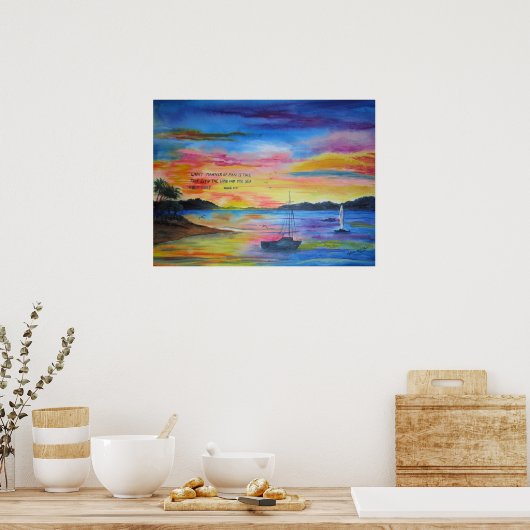 Acryldop met scripts poster (Keuken)