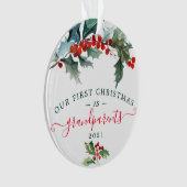 Acryleerste kerstOrnamenten - grootouders Ornament (voorkant)