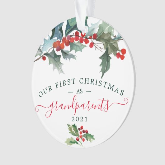 Acryleerste kerstOrnamenten - grootouders Ornament (voorkant)