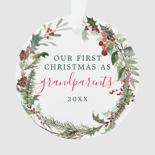 Acryleerste kerstOrnamenten - grootouders Ornament (voorkant)