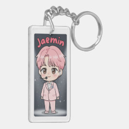 Acrylen sleutelhanger Jaemin Roze Haar Editie