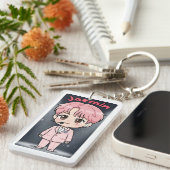 Acrylen sleutelhanger Jaemin Roze Haar Editie (Voorkant Rechts)