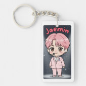Acrylen sleutelhanger Jaemin Roze Haar Editie (Voorkant)