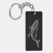 Acrylen Sleutelhanger Moderne Geometrische Walvis (Voorkant Links)