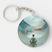 Acrylen sleutelhanger Mystieke Zen-meditatie