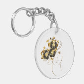 Acrylen sleutelhanger, Rond (dubbelzijdig) Sleutelhanger (Voorkant Links)
