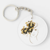 Acrylen sleutelhanger, Rond (dubbelzijdig) Sleutelhanger (Voorkant)