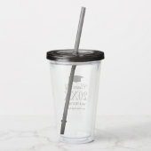 Acrylflessenglazen cadeau voor graduatie party acryl drinkbeker (Achterkant)