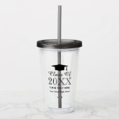 Acrylflessenglazen cadeau voor graduatie party acryl drinkbeker (Voorkant)