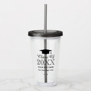 Acrylflessenglazen cadeau voor graduatie party acryl drinkbeker