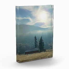 Acrylfotoblok van 5 x 7 inch | Zon en mist Fotoblokken
