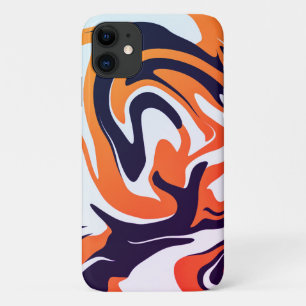 Acrylgeel Oranje vloeibaar Abstract patroon Case-Mate iPhone Case