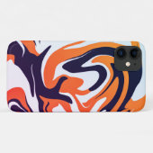 Acrylgeel Oranje vloeibaar Abstract patroon Case-Mate iPhone Case (Achterkant (horizontaal))