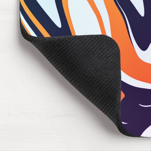 Acrylgeel Oranje vloeibaar Abstract patroon Muismat (Hoek)