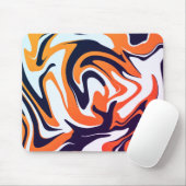 Acrylgeel Oranje vloeibaar Abstract patroon Muismat (Met muis)