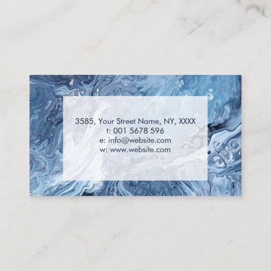 Acrylgietschilderij - Oceaan Visitekaartje (Achterkant)