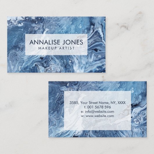 Acrylgietschilderij - Oceaan Visitekaartje (Voorkant / Achterkant)