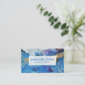 Acrylgietvormen abstracte blauwdrukken en goud visitekaartje (Staand voorkant)