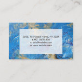 Acrylgietvormen abstracte blauwdrukken en goud visitekaartje (Achterkant)