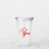 Acrylglas - Ik hou van jou Acryl Drinkbeker (Voorkant)
