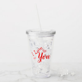 Acrylglas - Ik hou van jou Acryl Drinkbeker