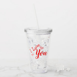 Acrylglas - Ik hou van jou Acryl Drinkbeker