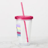 Acrylglas met leuke eenhoorn illustratie. acryl drinkbeker (Links)