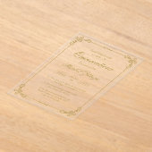 Acrylgoud quinceañera Uitnodiging (Laagn)