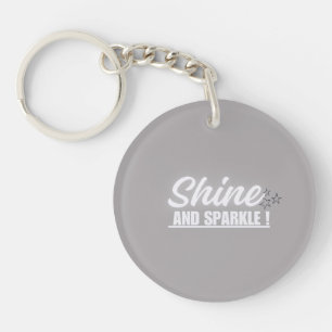Acrylgrijze Sleutelhanger