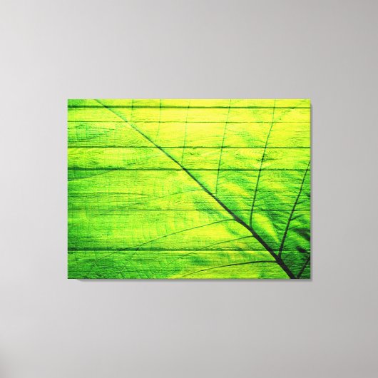 Acrylgroen leder op hout canvas afdruk (Voorkant)