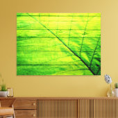 Acrylgroen leder op hout canvas afdruk (Insitu (Woonkamer))