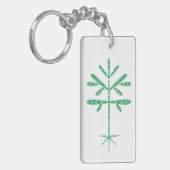 Acrylgroen Sapling Sleutelhanger (Voorkant Links)