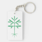 Acrylgroen Sapling Sleutelhanger (achterkant)